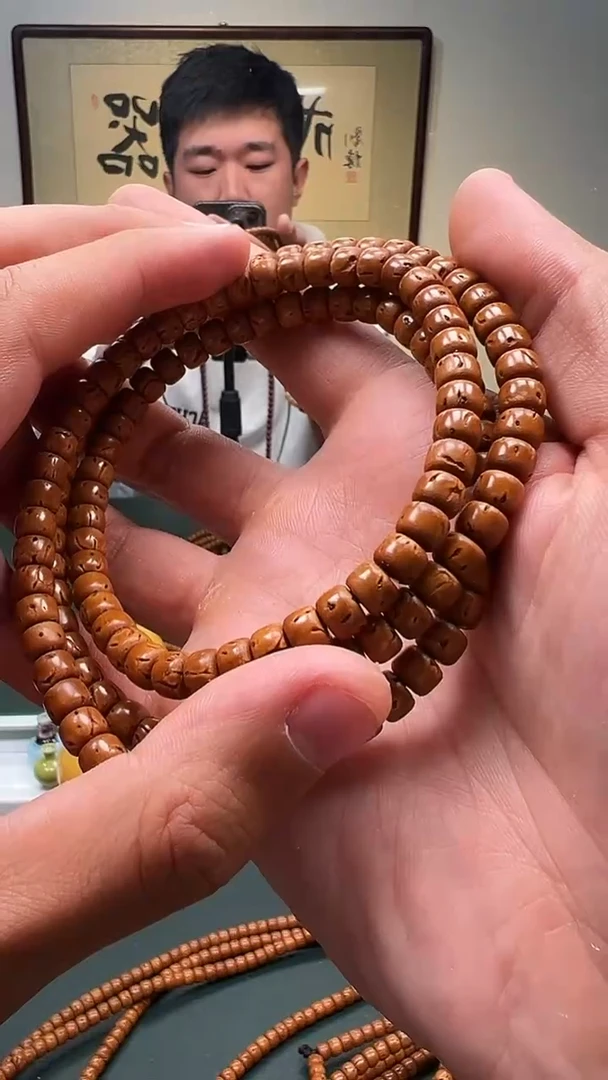 桃核手串7mm左右脑纹桃核多圈