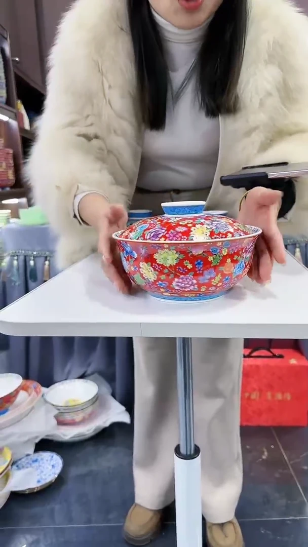 【闪购商品】瓷片7英寸【盖碗】1个景德镇陶瓷