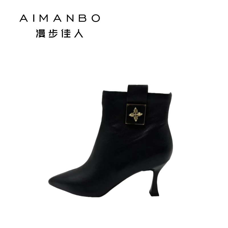 STROLLBEAUTY/漫步佳人663162587E法式尖头气质显瘦时尚靴