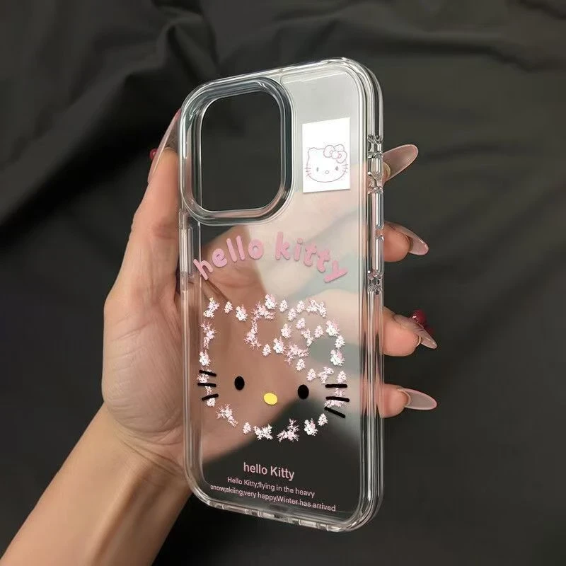 碎花凯蒂猫适用苹果iPhone16pro14小米15pro华为80手机壳创意防摔