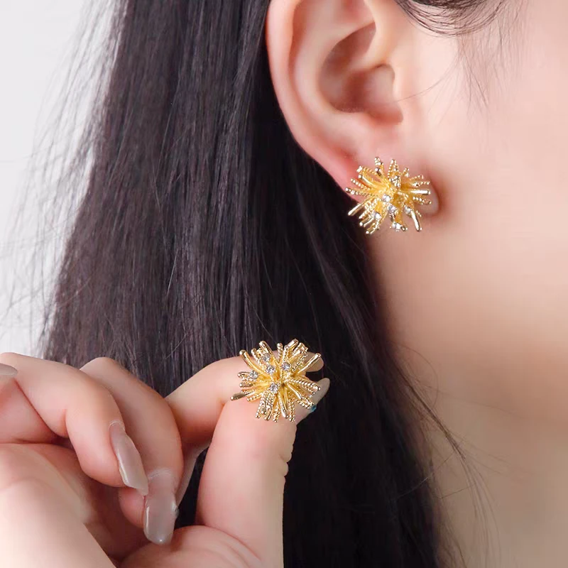 铜合金耳饰 【D34】新款时尚气质温柔简约耳环百搭