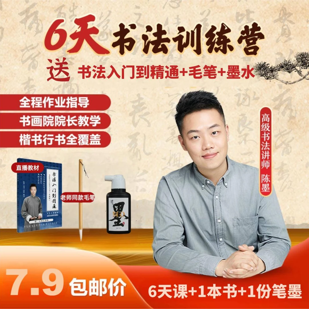 [FH限购]6天书法精品课+书法入门到精通+笔墨-01