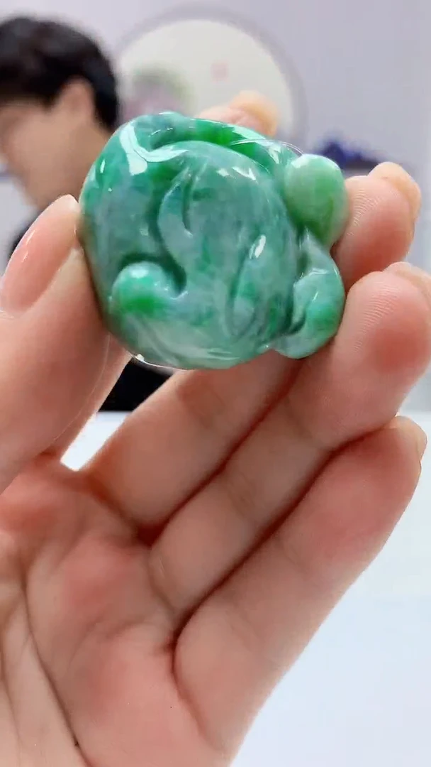 【闪购商品】翡翠颈饰未镶嵌5145ms-jj190荷叶鱼