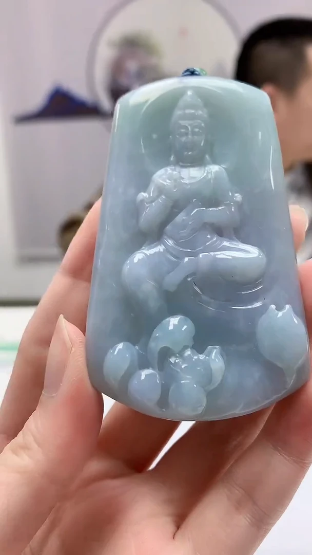 【闪购商品】定制翡翠未镶嵌4812zm-毛货挂件观音32