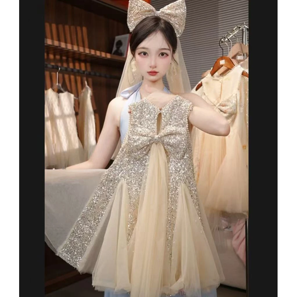 【满天星】少女风千金风夏季女公主风连衣裙女童套装女孩裙子礼服裙