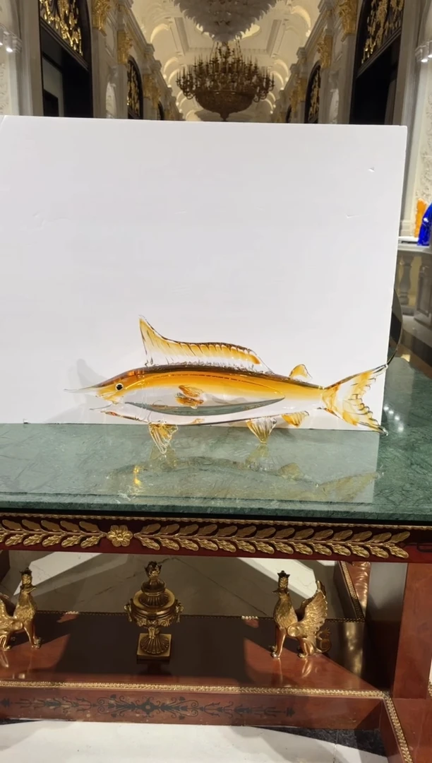 【闪购商品】摆件AJ06590茶金色旗鱼摆件