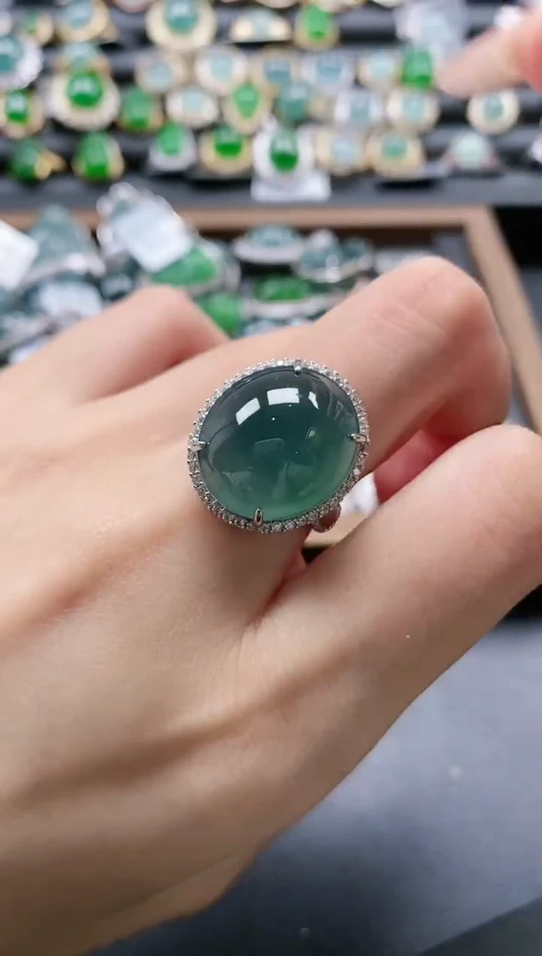 【闪购商品】翡翠戒指银S925镶嵌51511