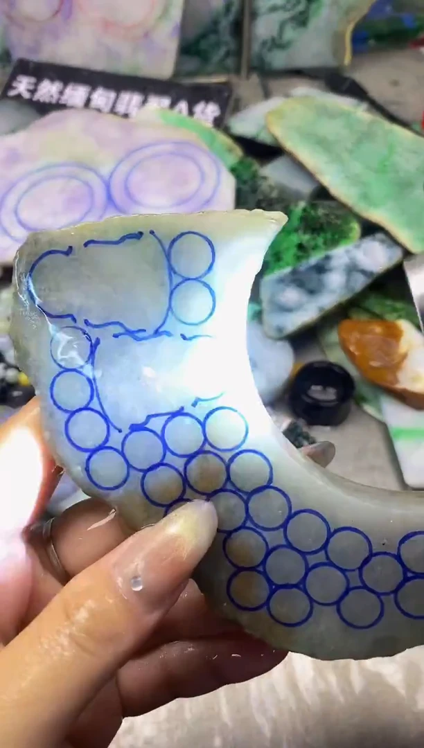 散珠翡翠天然缅甸翡翠A货011