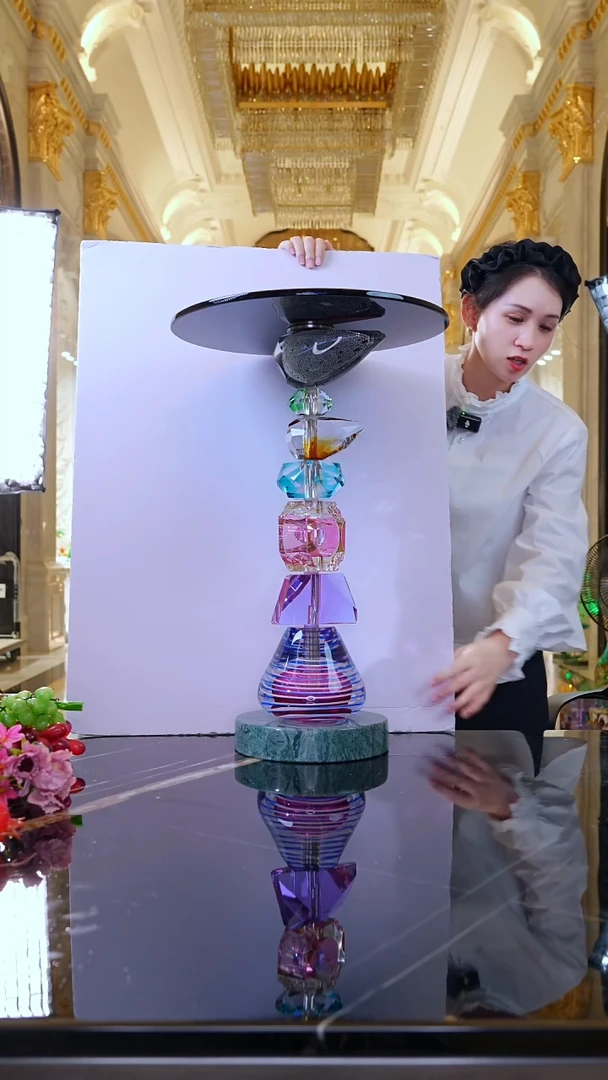 摆件琉璃艺术边几T168