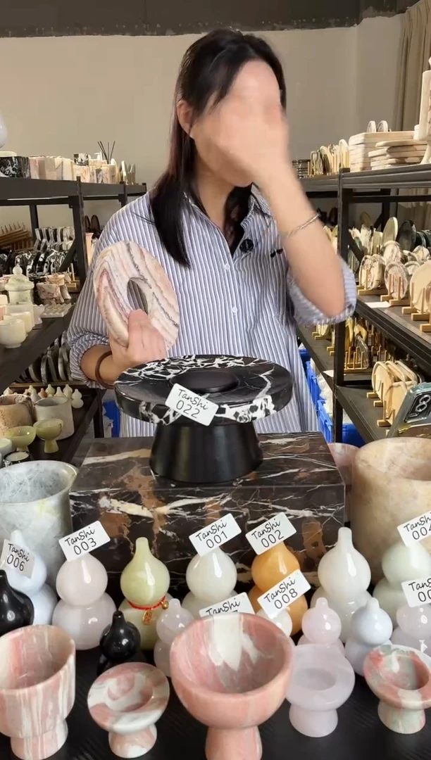 石材022宝黑高脚托盘