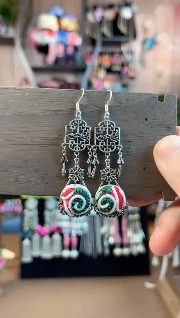 织绣 民族风手工非遗老绣饰品345