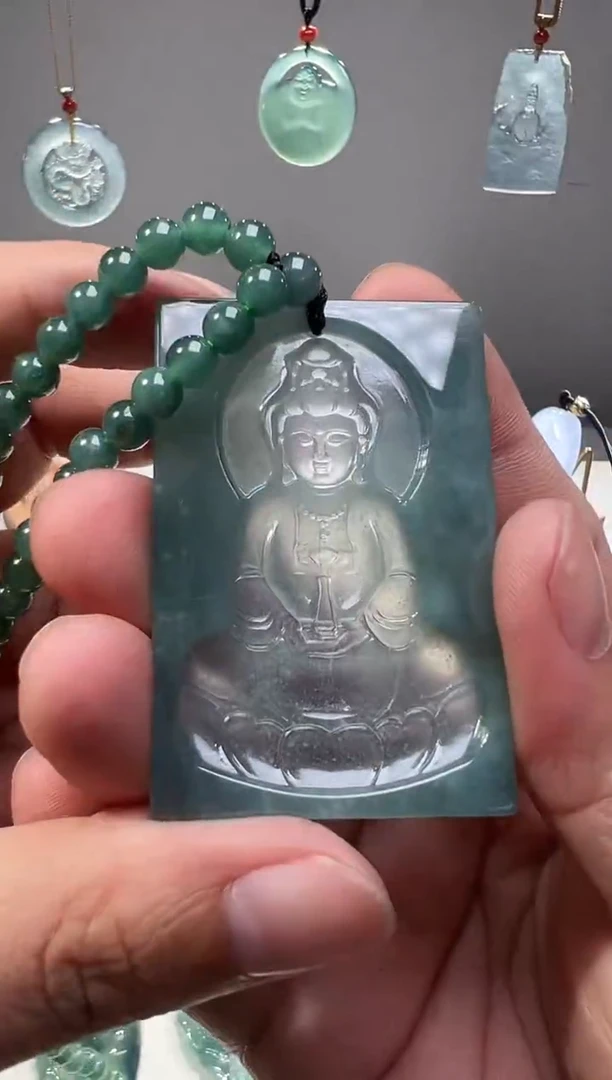 项链未镶嵌翡翠观音