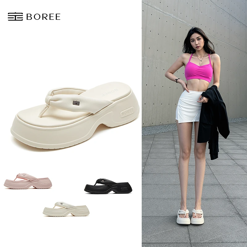 宝人矗立人字拖女夏季防滑网红时尚凉平底度假风海边沙滩平底百搭