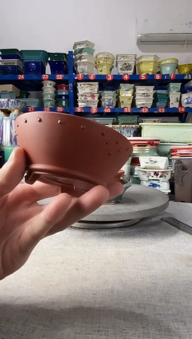 漆*斋327一只只大红袍花盆