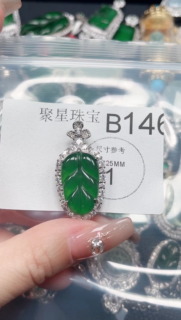 【闪购商品】翡翠颈饰未镶嵌赠皮绳146