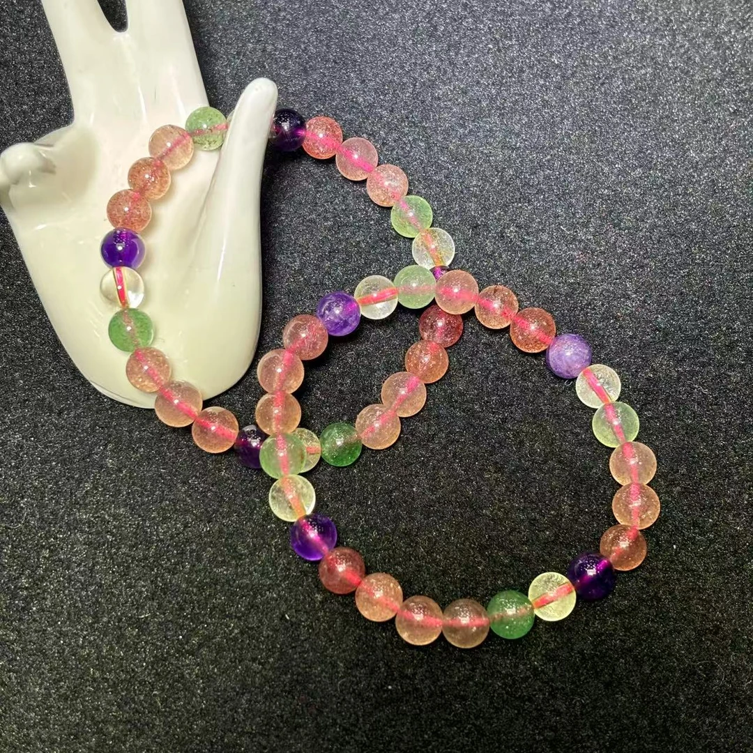 面面来财珠宝q-C3922卡10左右-多宝草莓晶手串-多样性发其一