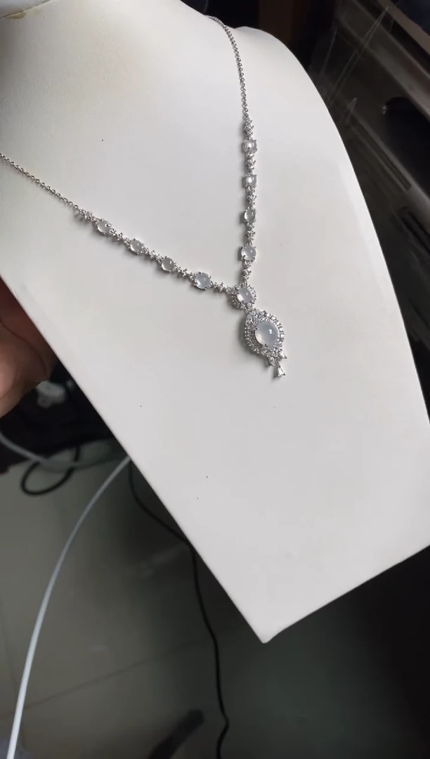 银S925镶嵌戒指翡翠天然A货翡翠