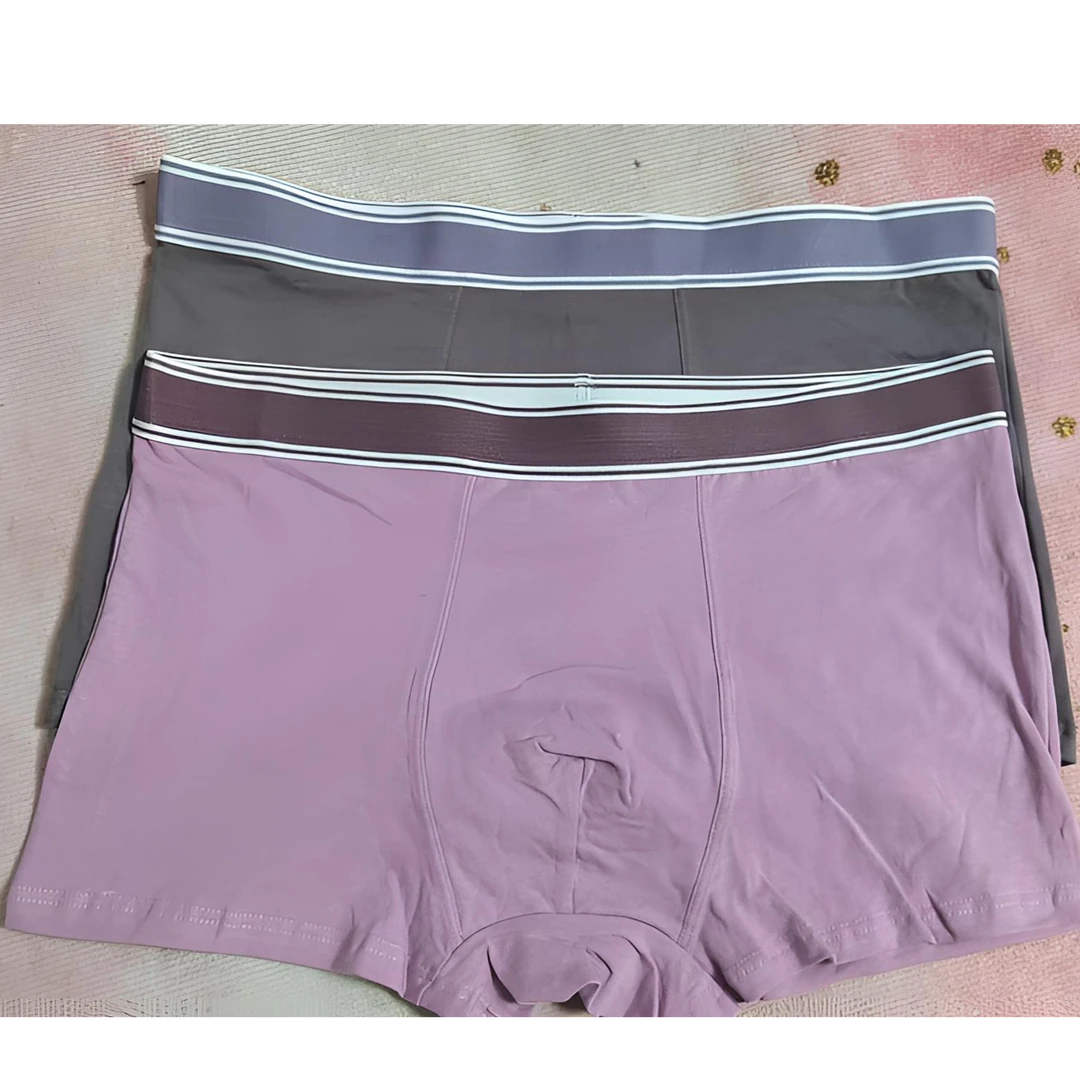 两条装 夏季新款棉内裤男装内裤平角内裤青少年