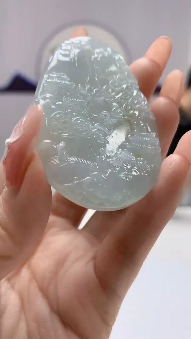 【闪购商品】定制翡翠未镶嵌3916DD-毛货挂件114