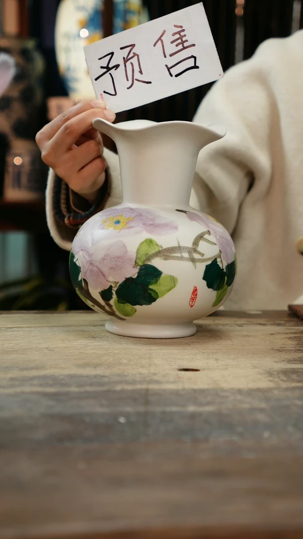 【闪购商品】瓷片景德镇纯手工釉下彩精品花瓶