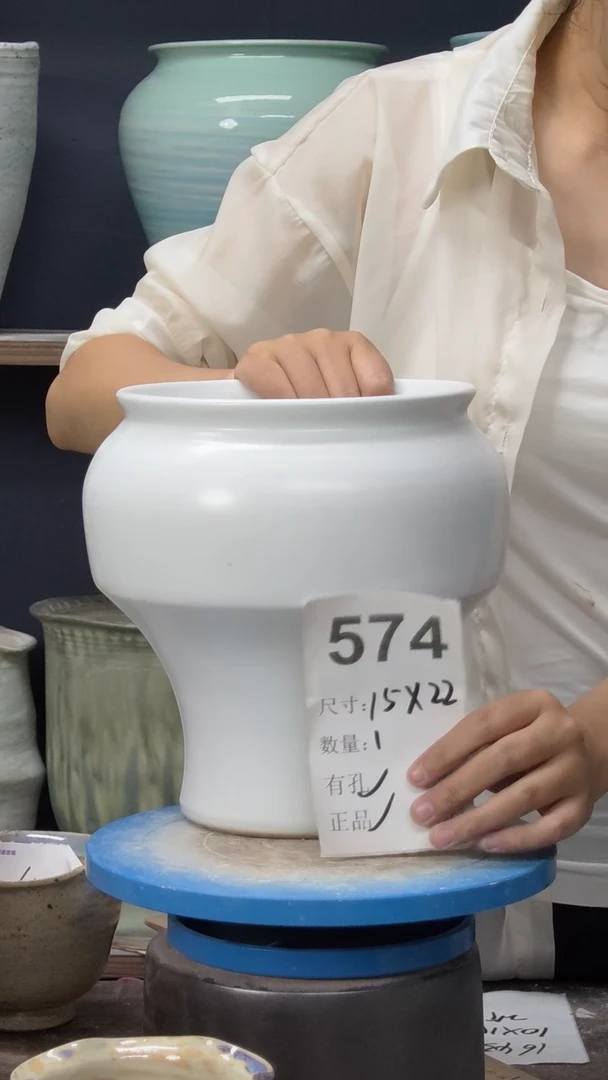 景德镇花盆默认微瑕574