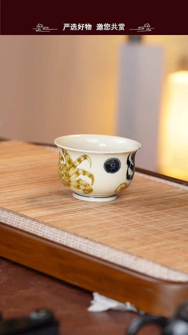 手工手绘青花茶杯