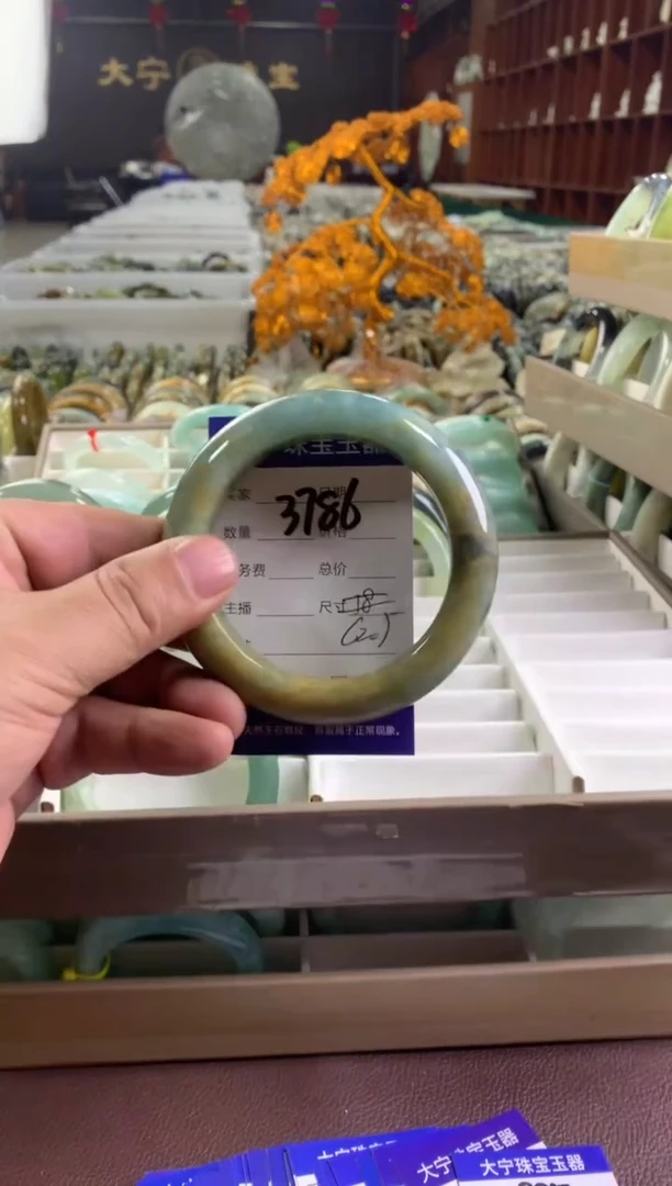 蛇纹石玉未镶嵌手镯3786