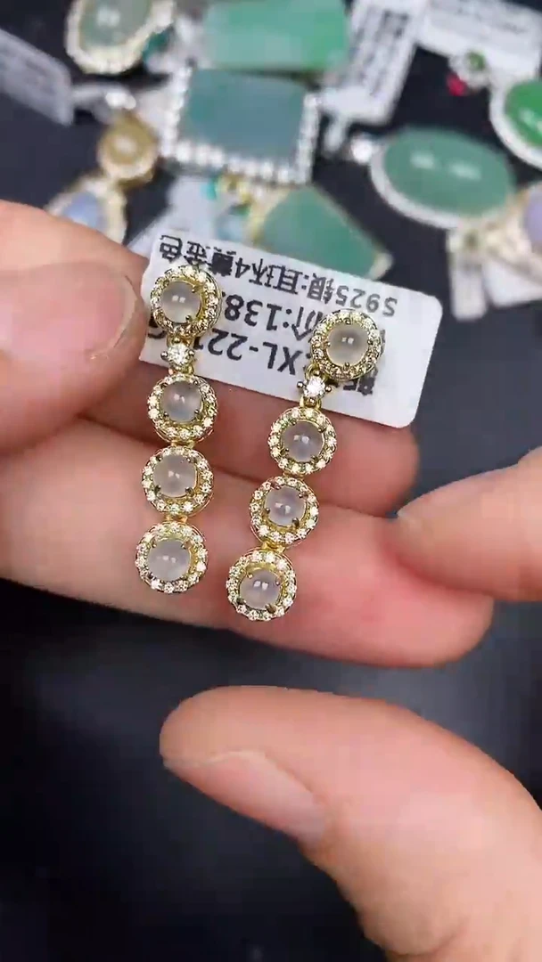 银S925镶嵌戒指翡翠3890