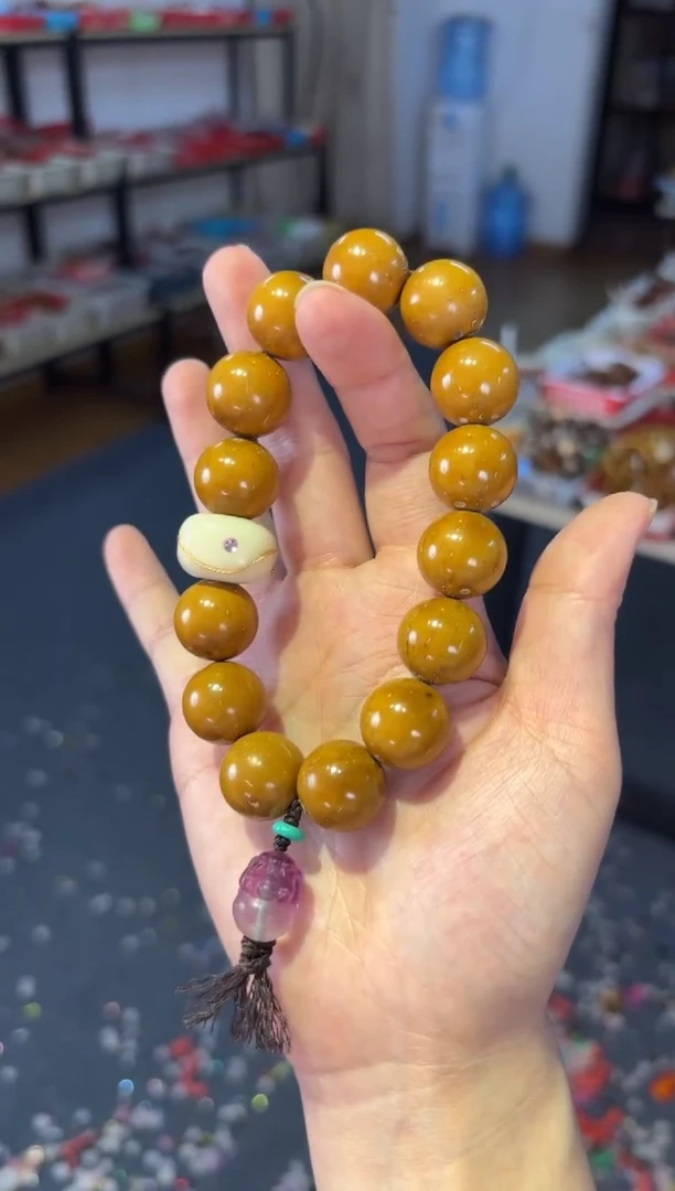 吊坠菩提根/象牙果  15mm紫金鼠【只进不出】手持