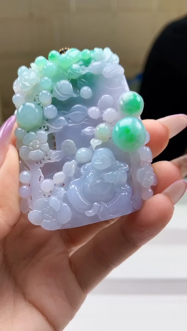 【闪购商品】定制翡翠未镶嵌4969ty-毛货挂件157