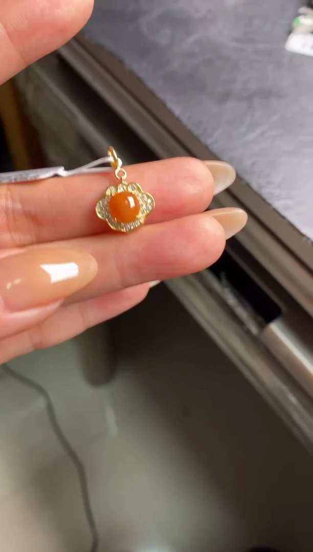 银S925镶嵌戒指翡翠天然A货翡翠1