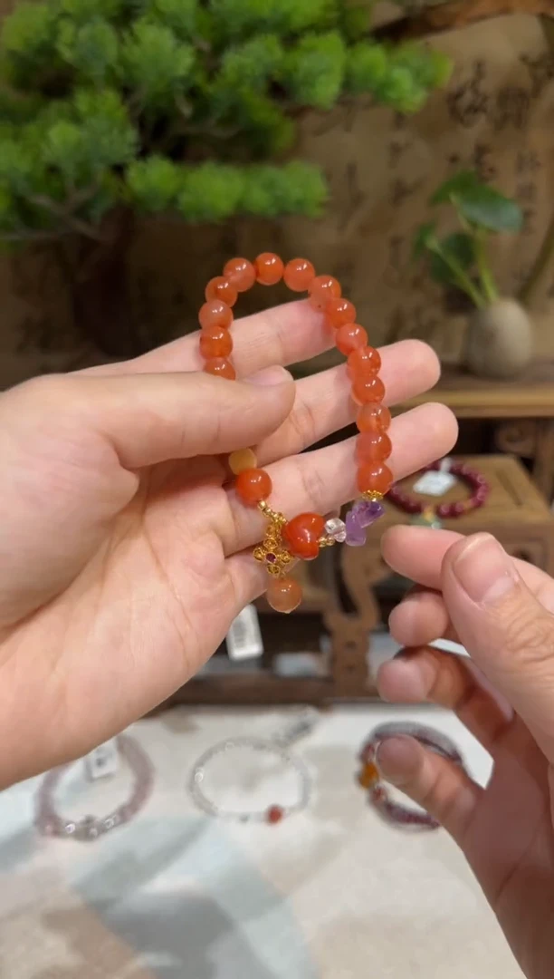 未镶嵌手串玛瑙/玉髓手饰@@