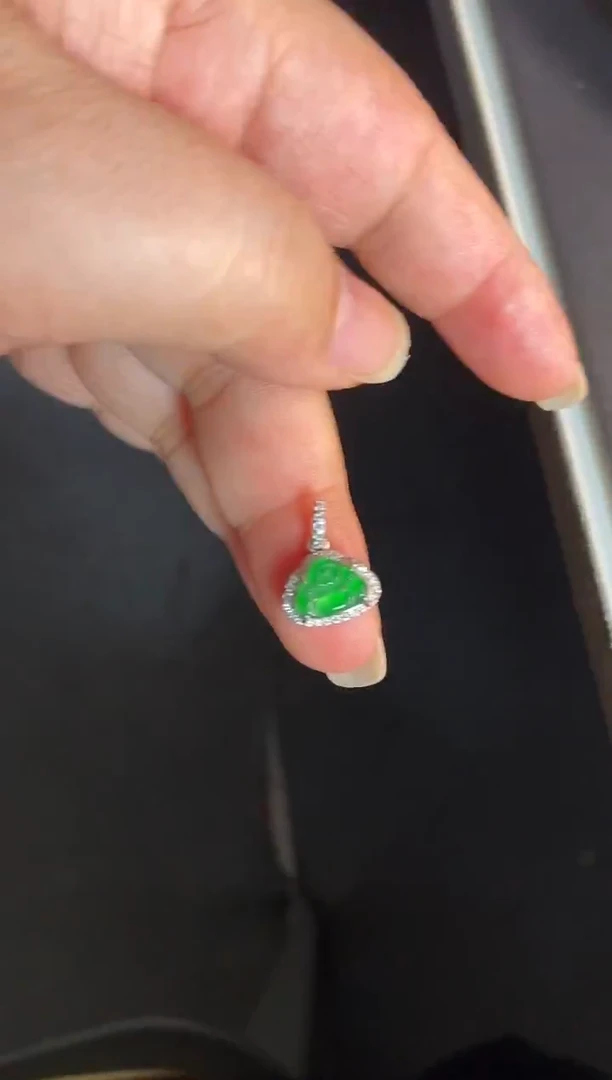 吊坠(不含链)银S925镶嵌翡翠1