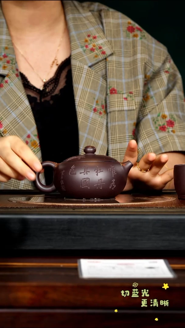 茶壶紫砂宜兴紫砂ZCP 黑墩头 西施280cc