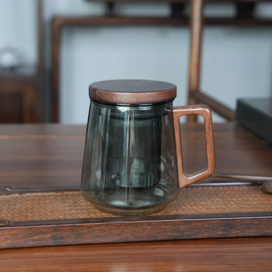 淄博陶琉汇「东璃料器」高硼硅简而不凡大肚泡茶杯