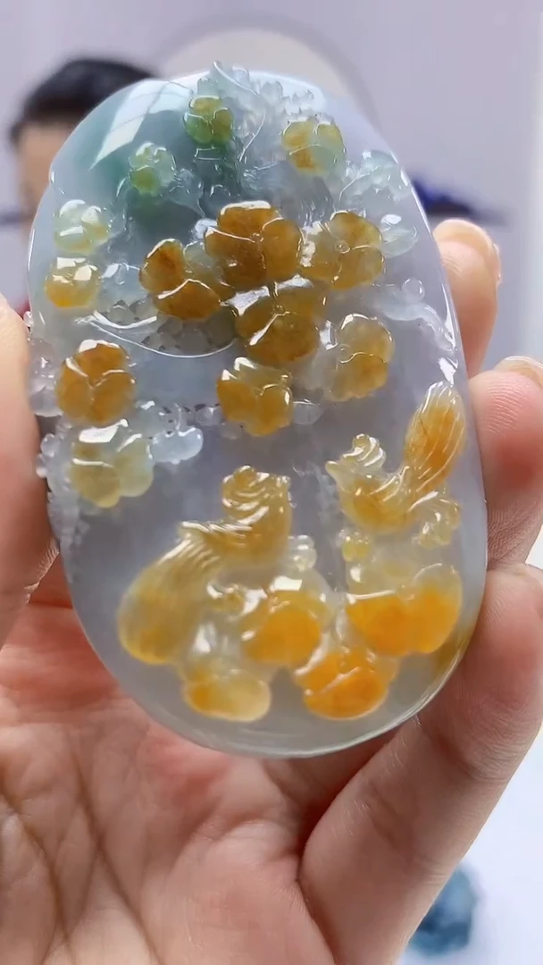 【闪购商品】定制翡翠未镶嵌4902ms-毛货173花鸟