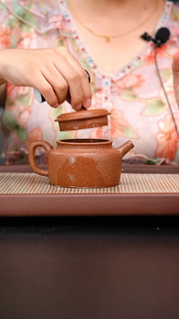 茶壶紫砂红降坡8目粗砂德钟