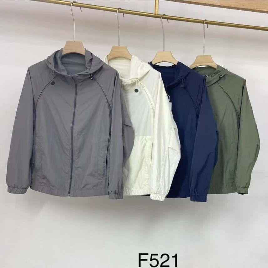2025夏季男士透气百搭防晒夹克连帽透气户外休闲皮肤衣外套百搭潮