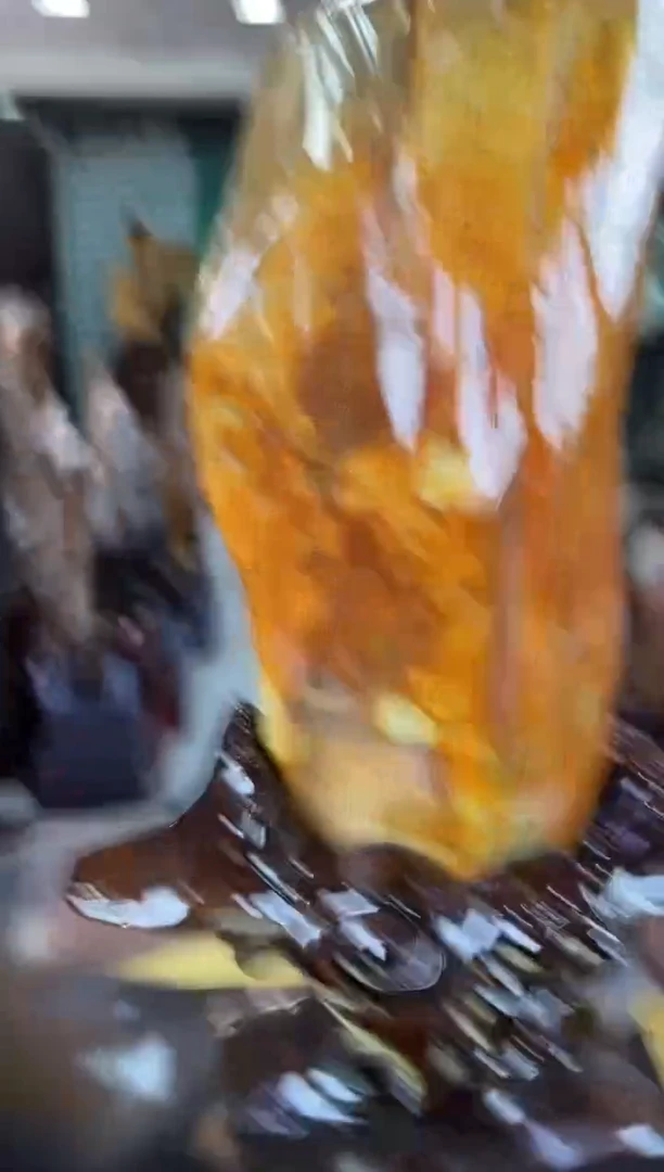 缅甸天然树化玉摆件