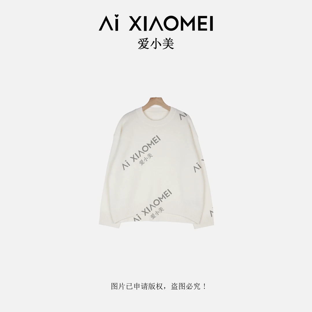 【小美的礼物T级队服】100山羊绒显瘦宽松极简套头羊绒衫YR08-0906