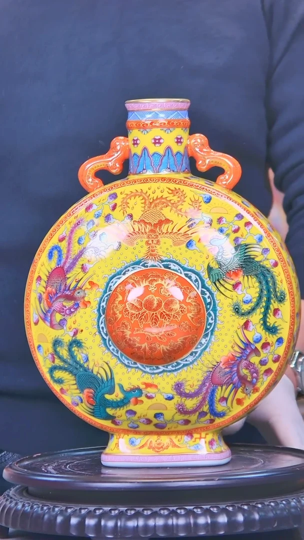 【闪购商品】摆件五龙五凤抱月瓶/景德镇陶瓷摆件