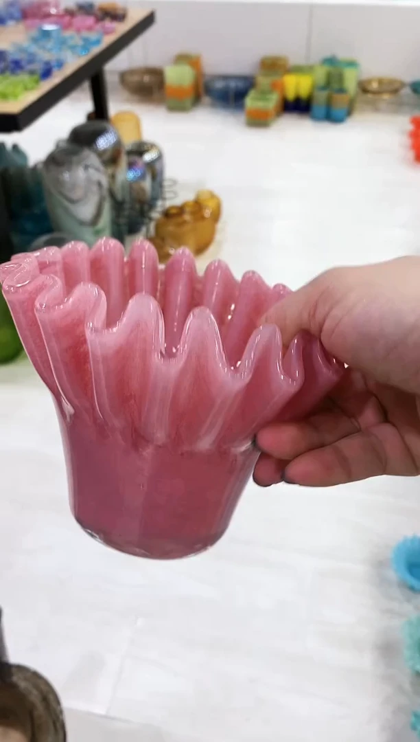 慕忆家手作琉璃花瓶微瑕