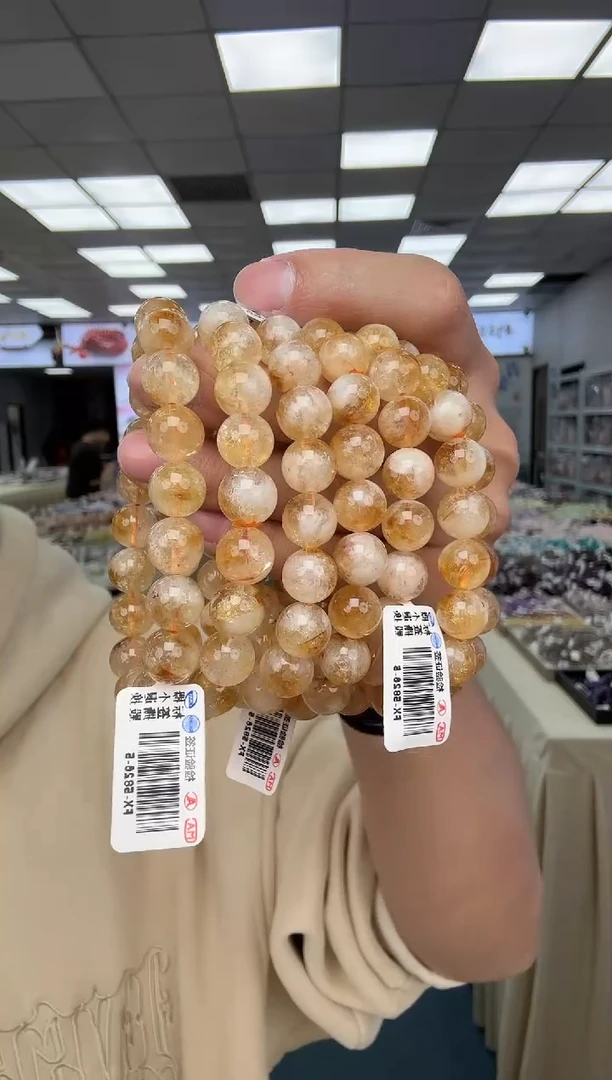 未镶嵌手串水晶2-蜂蜜奶盖黄水晶10m(多样性发其一）