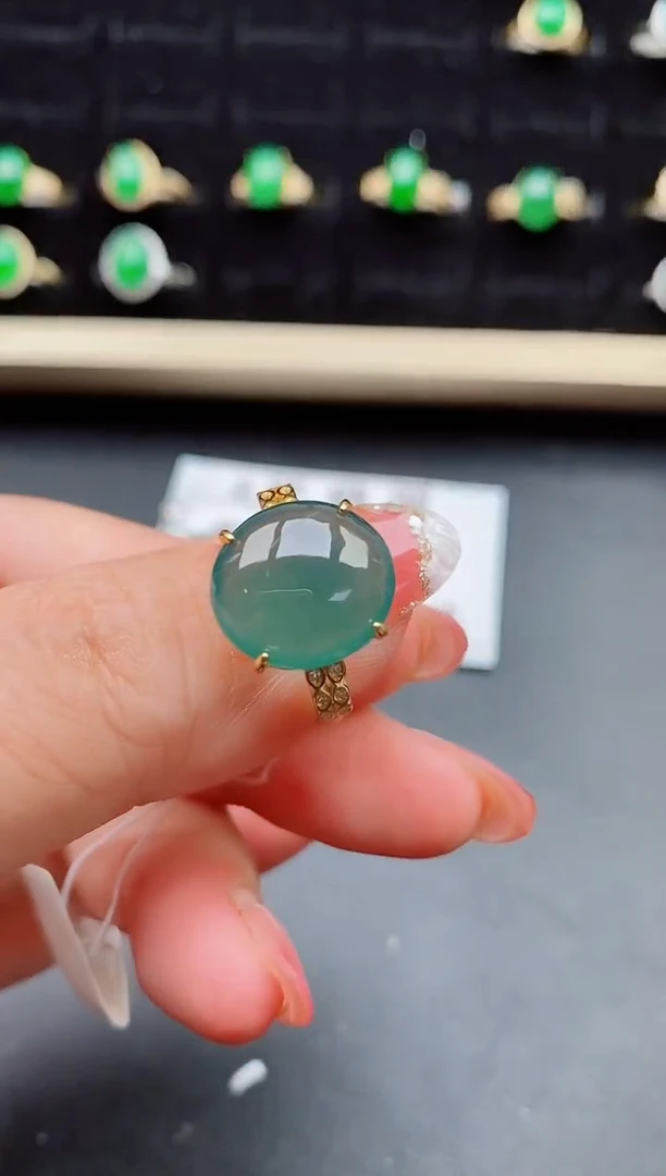 【闪购商品】翡翠戒指银S925镶嵌080800