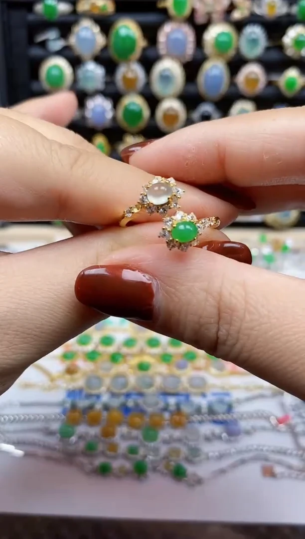 银S925镶嵌戒指翡翠314