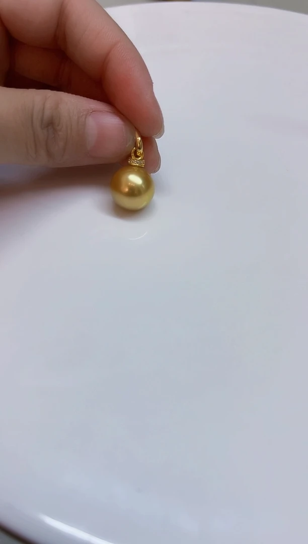 银S925镶嵌颈饰海水珍珠13-14mm