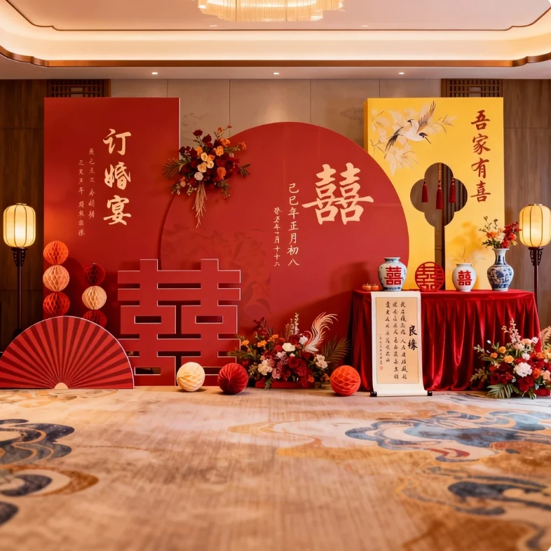 新年订婚，生日，公司 年会，派对，商铺门牌KT/龙卡板背景装饰