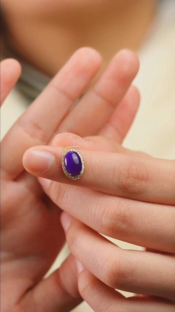 苏纪石（舒俱来）18K金镶嵌吊坠(不含链)96