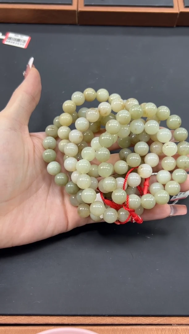 【闪购商品】和田玉手串未镶嵌且末微色差近矿手串多样性发货