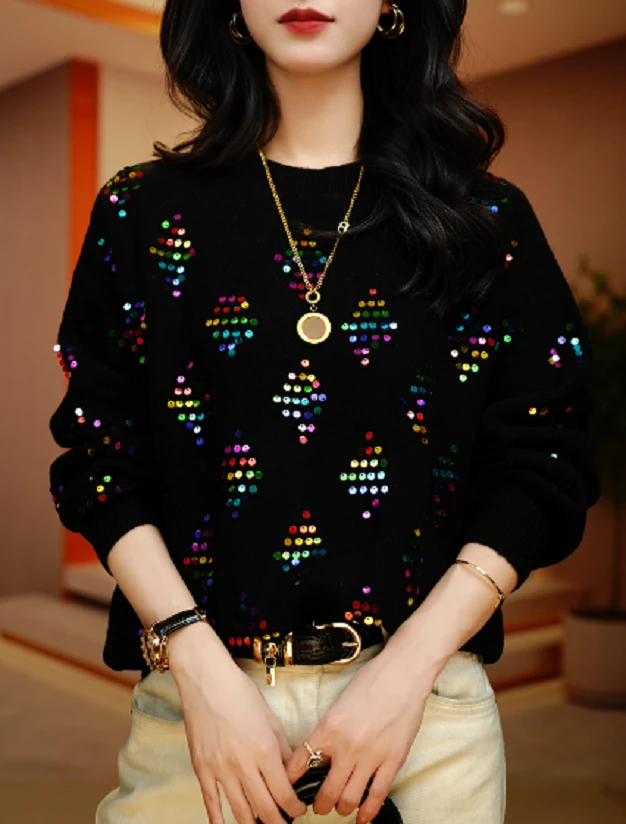 新款高级感针织加厚洋气保暖时尚百搭显瘦上衣